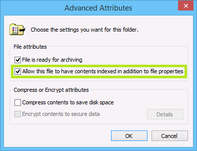 outlook 2013 search tool indexing