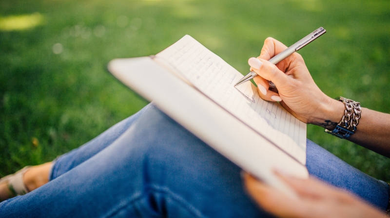 Woman writing