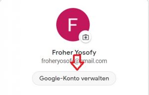 Google Konto verwalten